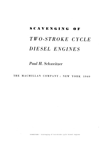 Scavenging of two-stroke cycle Diesel engines