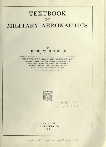 Textbook of military aeronautics