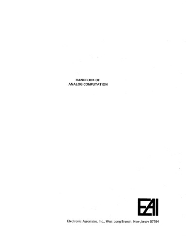 Handbook of analog computation