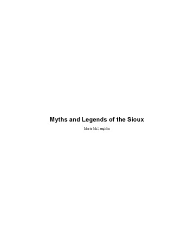 Myths and legends of the Sioux