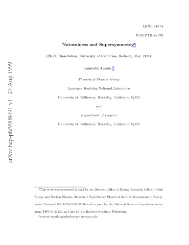 Naturalness and supersymmetry