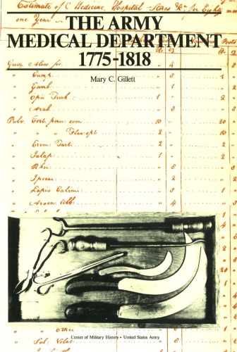 The Army Medical Department, 1775-1818