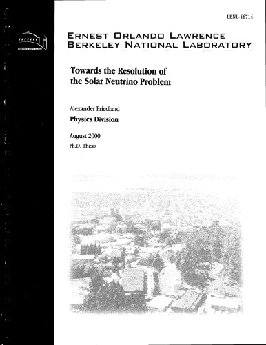 Towards the resolution of the solar neutrino problem