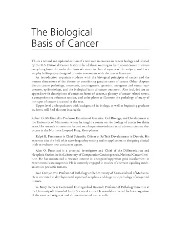 The biological basis of cancer