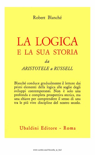 La logica e la sua storia da Aristotele a Russell