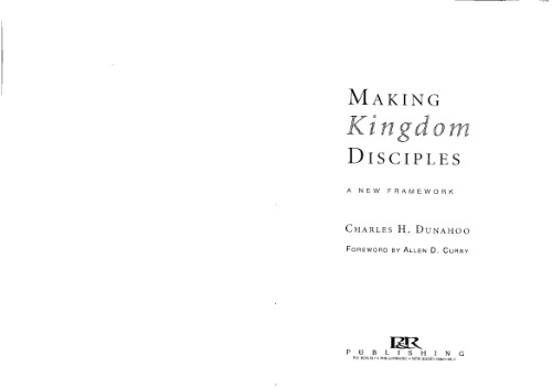 Making Kingdom Disciples: A New Framework