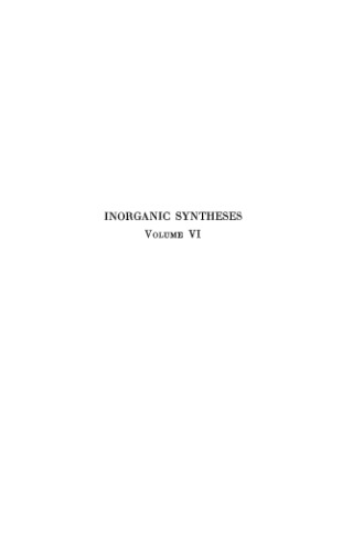 Inorganic Syntheses, Vol. 6