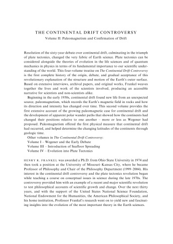 The continental drift controversy. / 2, Paleomagnetism and confirmation of drift