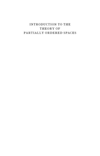 Introduction to the theory of partially ordered spaces