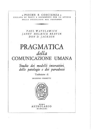 Pragmatica della comunicazione umana