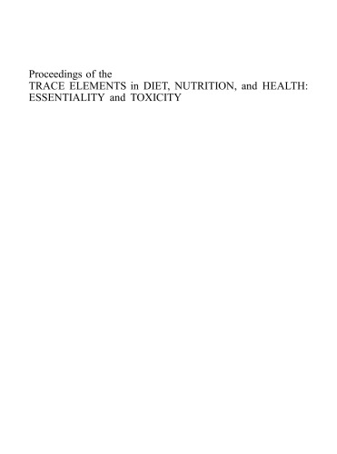 Proceedings of the VIIIth Conference of the International Society for Trace Element Research in Humans (ISTERH), the IXth Conference of the Nordic Trace Element Society (NTES), and the VIth Conference of the Hellenic Trace Element Society (HTES), 2007