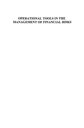 Operational Tools in the Management of Financial Risks