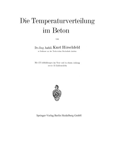 Die Temperaturverteilung im Beton