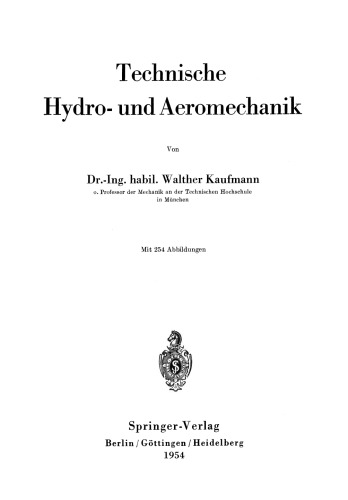 Technische Hydro- und Aeromechanik