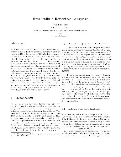 Smalltalk.A reflective language