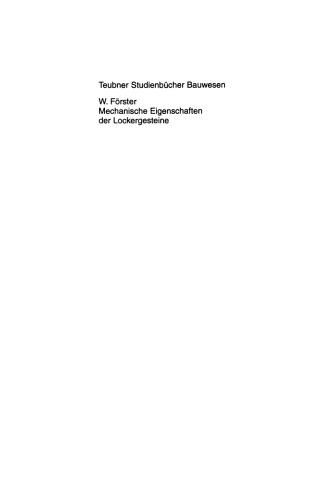 Mechanische Eigenschaften der Lockergesteine