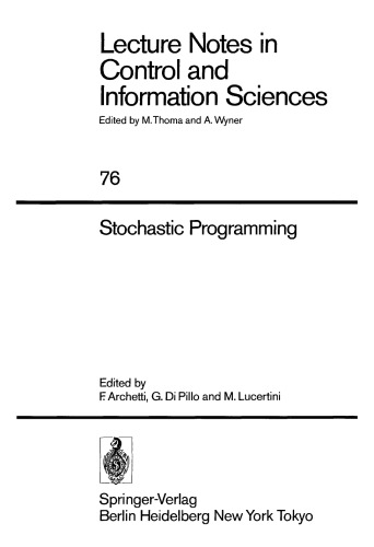 Stochastic Programming