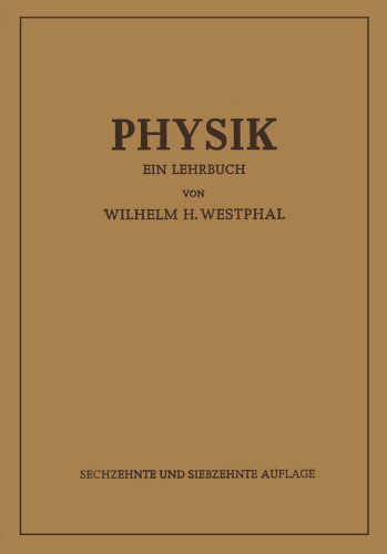 Physik: Ein Lehrbuch