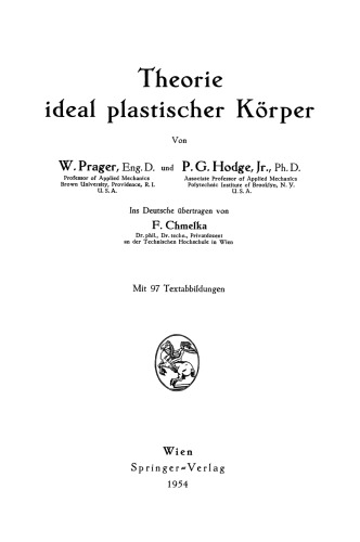 Theorie ideal plastischer Körper