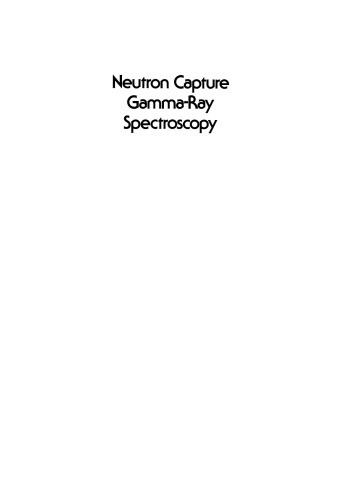 Neutron Capture Gamma-Ray Spectroscopy