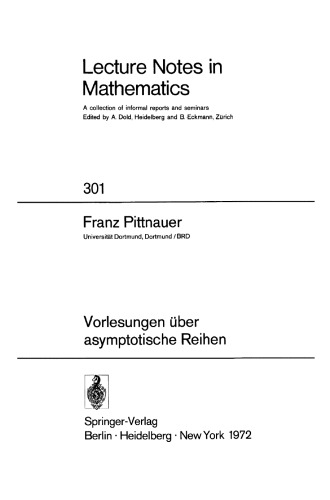 Vorlesungen über asymptotische Reihen