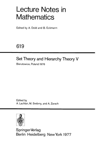 Set Theory and Hierarchy Theory V