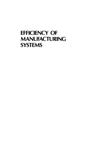 Efficiency of Manufacturing Systems