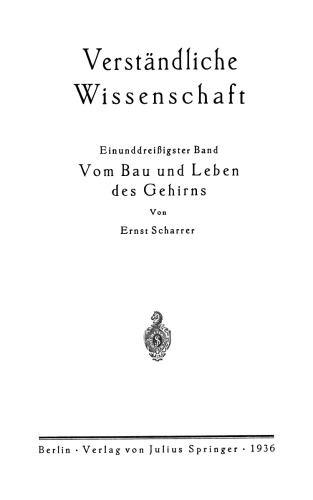 Vom Bau und Leben des Gehirns