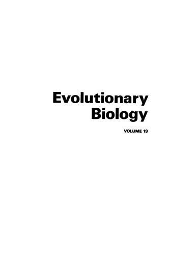 Evolutionary Biology: Volume 19