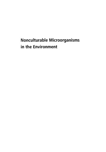 Nonculturable Microorganisms in the Environment