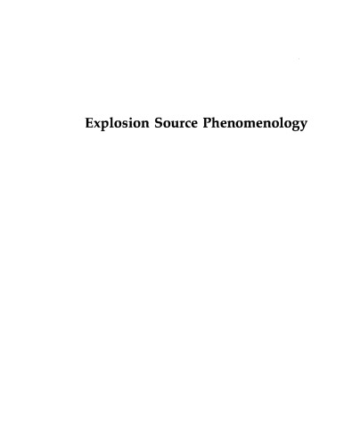 Explosion Source Phenomenology